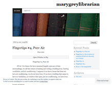 Tablet Screenshot of marygreylibrarian.wordpress.com