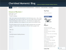 Tablet Screenshot of cherishedmomentsweddings.wordpress.com