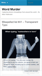 Mobile Screenshot of murderedwords.wordpress.com