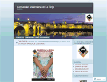 Tablet Screenshot of comunidadvalencianaenlarioja.wordpress.com