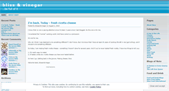 Desktop Screenshot of blissandvinegar.wordpress.com