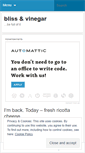 Mobile Screenshot of blissandvinegar.wordpress.com