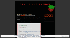 Desktop Screenshot of oracleandpython.wordpress.com