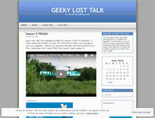 Tablet Screenshot of geekylosttalk.wordpress.com