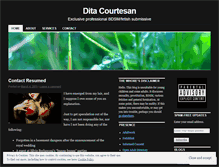 Tablet Screenshot of ditacourtesan.wordpress.com