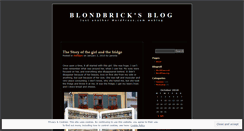 Desktop Screenshot of blondbrick.wordpress.com