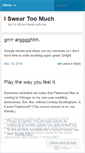 Mobile Screenshot of isweartoomuch.wordpress.com