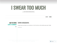Tablet Screenshot of isweartoomuch.wordpress.com