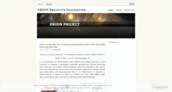 Desktop Screenshot of orionproject.wordpress.com