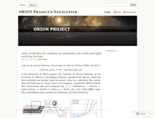 Tablet Screenshot of orionproject.wordpress.com