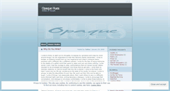 Desktop Screenshot of opaquehues.wordpress.com