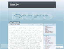 Tablet Screenshot of opaquehues.wordpress.com