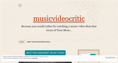 Desktop Screenshot of musicvideocritic.wordpress.com