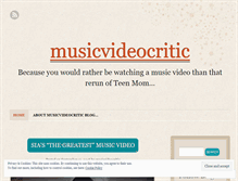 Tablet Screenshot of musicvideocritic.wordpress.com