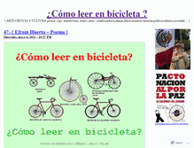 Tablet Screenshot of comoleerenbicicleta.wordpress.com