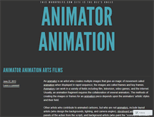 Tablet Screenshot of animatoranimation.wordpress.com