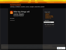 Tablet Screenshot of nixhaare.wordpress.com