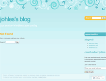 Tablet Screenshot of johles.wordpress.com