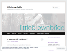 Tablet Screenshot of littlebrownbride.wordpress.com