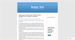 Desktop Screenshot of belajarweb.wordpress.com