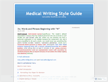 Tablet Screenshot of medicalstyleguide.wordpress.com