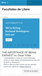 Mobile Screenshot of facultatelitere.wordpress.com