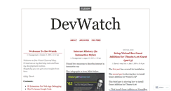 Desktop Screenshot of devwatch.wordpress.com