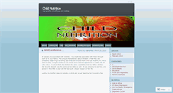 Desktop Screenshot of childnutrition1.wordpress.com