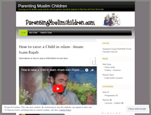 Tablet Screenshot of parentingmuslimchildren.wordpress.com