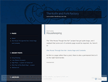 Tablet Screenshot of knifeandforkfactory.wordpress.com
