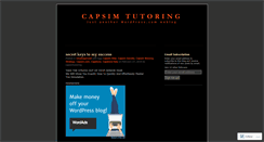 Desktop Screenshot of capsimtutoring.wordpress.com