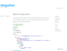 Tablet Screenshot of alioguzhan.wordpress.com