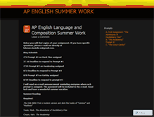 Tablet Screenshot of apenglishsummerwork.wordpress.com