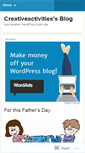 Mobile Screenshot of creativeactivities.wordpress.com