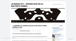 Desktop Screenshot of manifestacionescontraelmaltratoanimal.wordpress.com