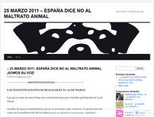 Tablet Screenshot of manifestacionescontraelmaltratoanimal.wordpress.com