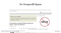 Desktop Screenshot of nononprofitspam.wordpress.com