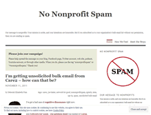 Tablet Screenshot of nononprofitspam.wordpress.com
