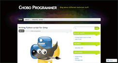 Desktop Screenshot of choboprogrammer.wordpress.com