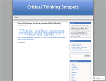 Tablet Screenshot of criticalsnips.wordpress.com