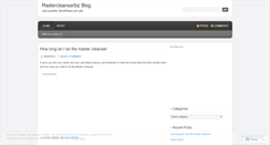 Desktop Screenshot of mastercleanserbiz.wordpress.com