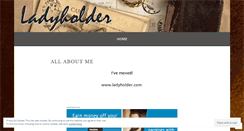 Desktop Screenshot of ladyholder.wordpress.com