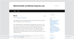 Desktop Screenshot of mentalhealthandcapacitylaw.wordpress.com