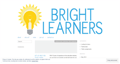 Desktop Screenshot of brightlearners.wordpress.com