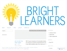 Tablet Screenshot of brightlearners.wordpress.com