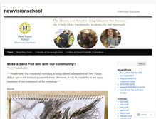 Tablet Screenshot of newvisionschool.wordpress.com
