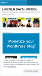 Mobile Screenshot of lincolnsaysuncool.wordpress.com