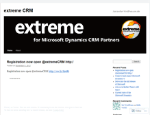 Tablet Screenshot of extremecrm.wordpress.com