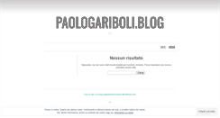 Desktop Screenshot of paologariboli.wordpress.com