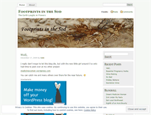 Tablet Screenshot of footprintsinthesod.wordpress.com